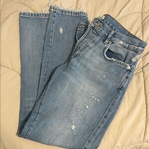 Zara Classic Blue Distressed Women Jeans